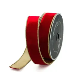 1.5" Red Flashy Velvet, Farrisilk Ribbon