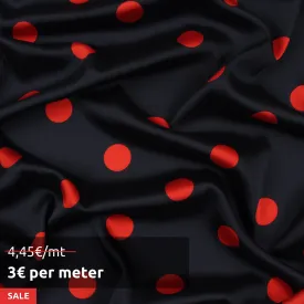 20 MTS ROLL - Printed Twill Satin - Spots and Dots - OFFER: 3€/MT