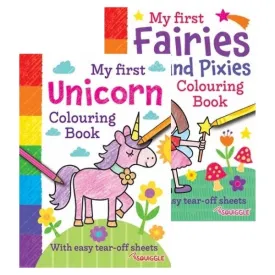 A4 My First Unicorn Fairies Colouring Book - Assorted Children Enchanting High Quality