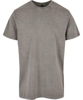 Asphalt - Acid washed round neck tee