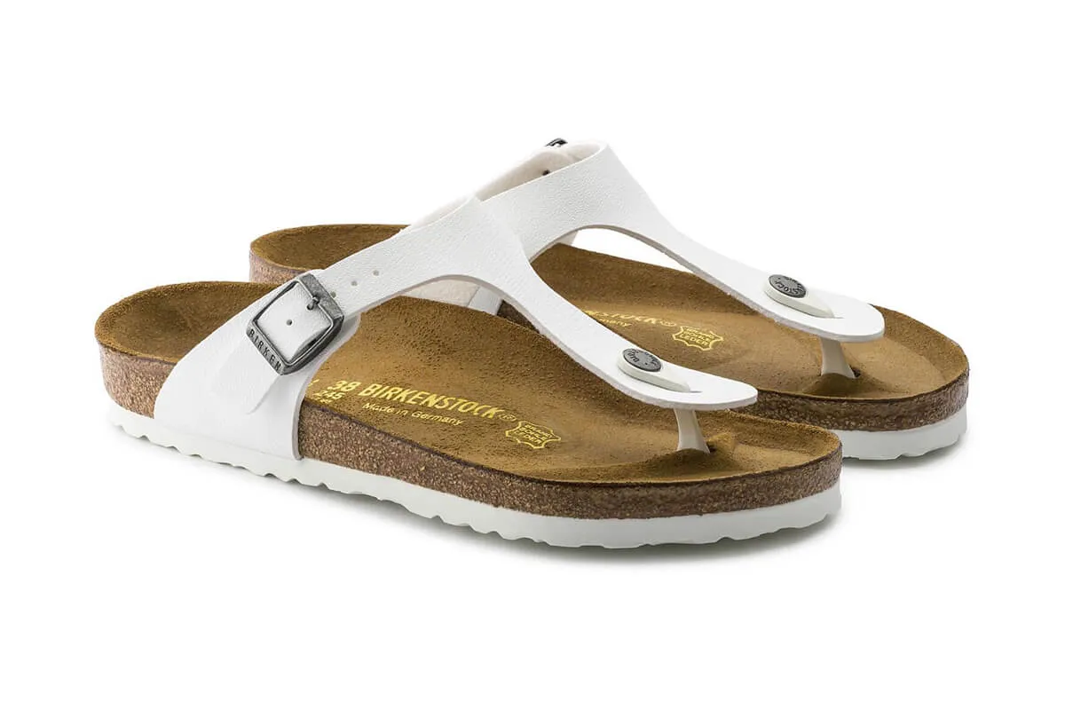 Birkenstock Gizeh R White Birko-Flor Womens