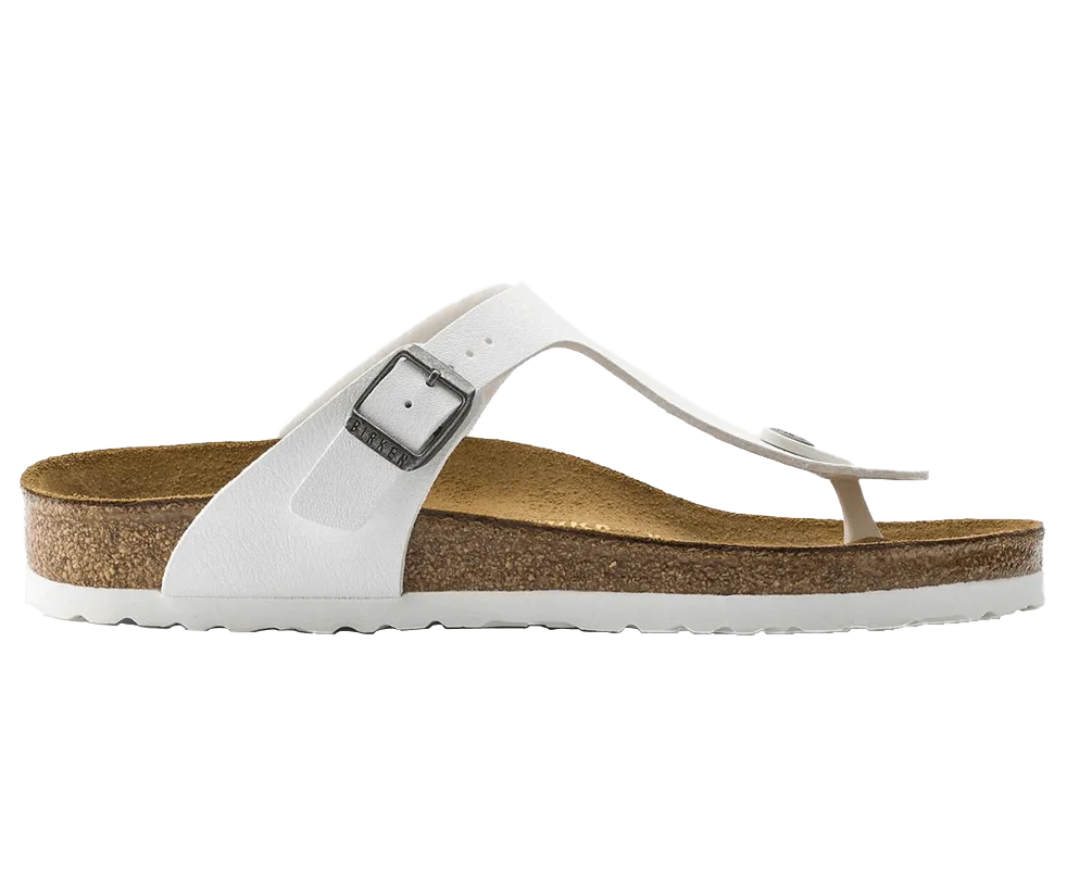 Birkenstock Gizeh R White Birko-Flor Womens