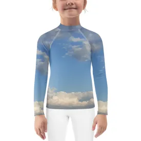 GG - Children's Long Sleeve T-Shirt with Rash Guard - Clouds & Blue Sky