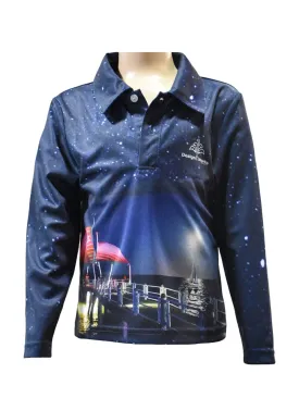 Kids Long Sleeve Fishing Shirts - Night Jetty