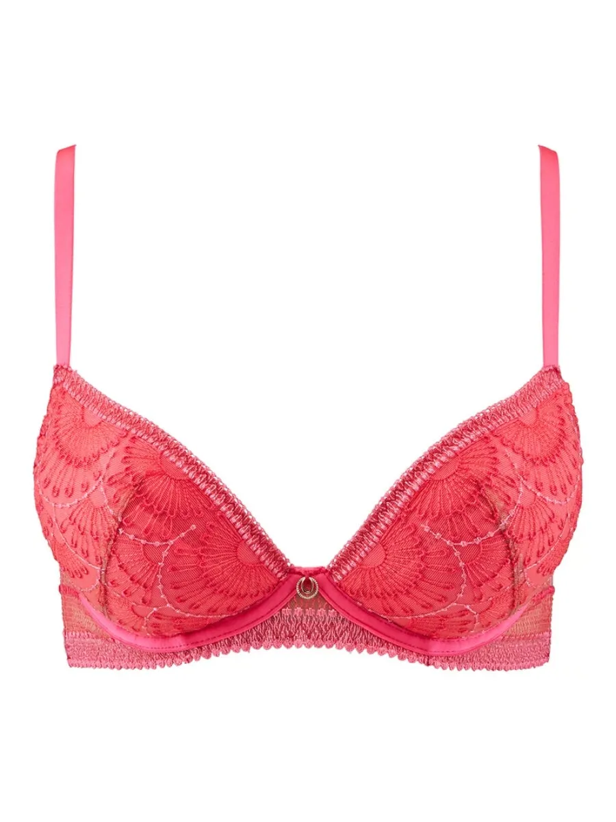 Pure Vibration Moulded Push-Up Bra - Pink Flash