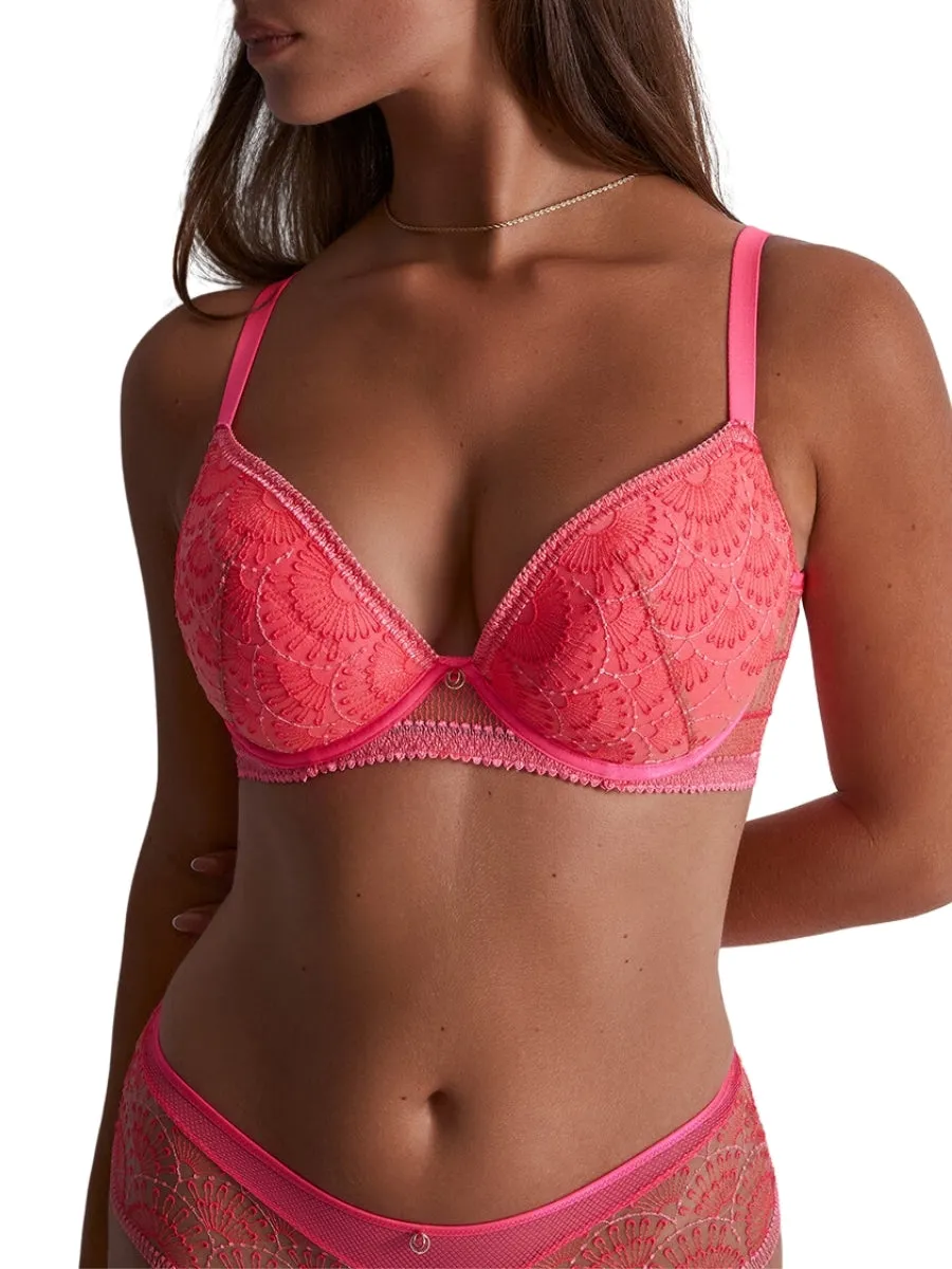 Pure Vibration Moulded Push-Up Bra - Pink Flash