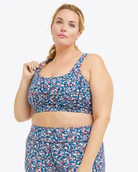 Sports Bra in Allover Ditsy Floral